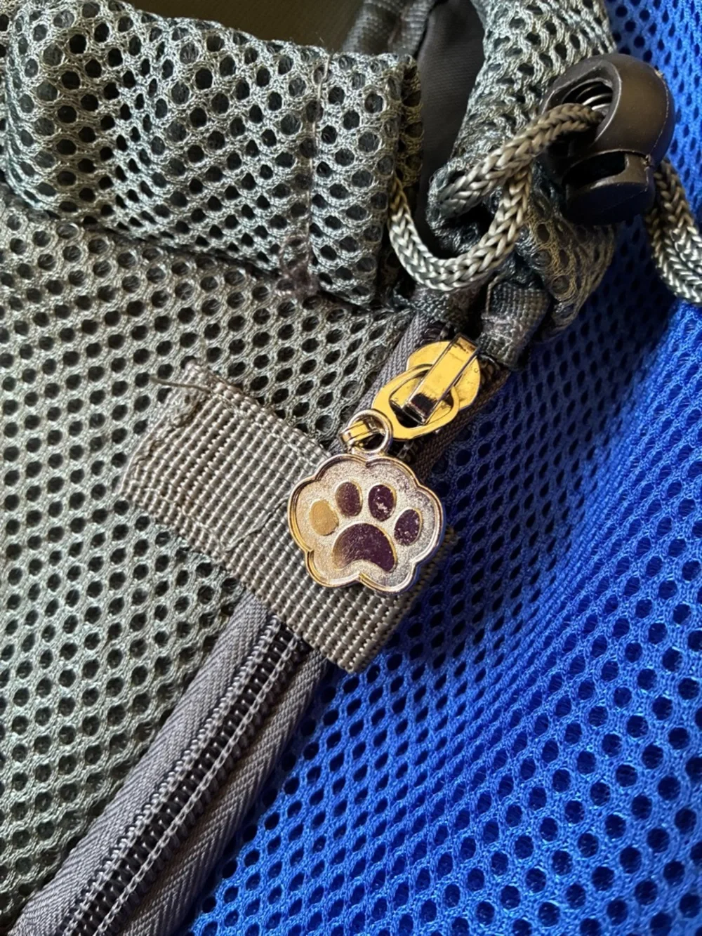 Crossbody Pet Carrier Sling Bag in Blue and Gray